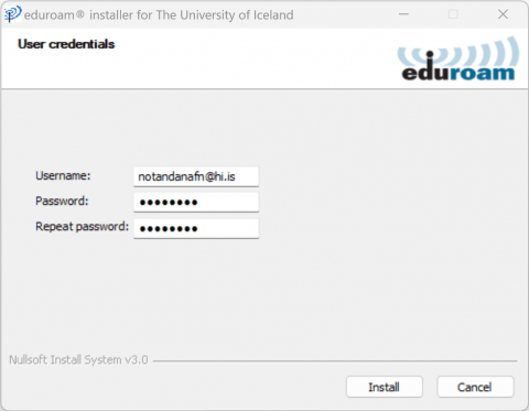 eduroam 3 ísl