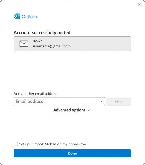 Outlook add account 4