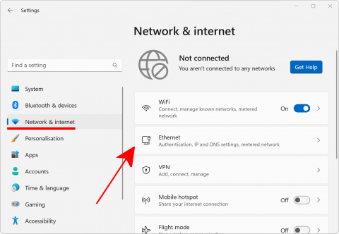 Vírað net DHCP 2