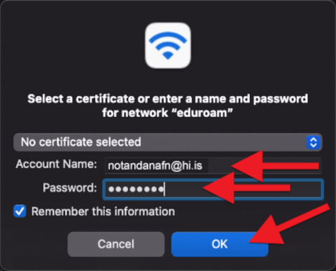 Eduroam MacOS 2