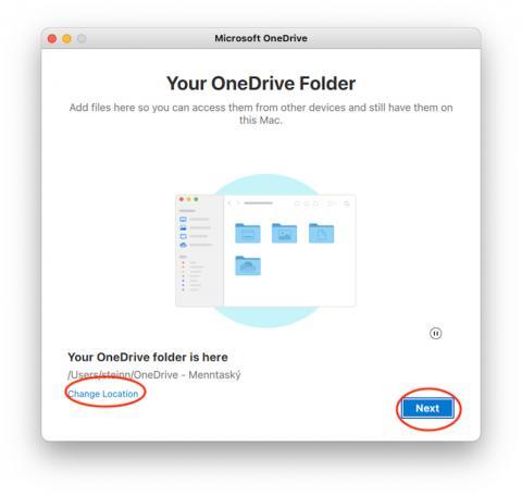 Setja upp OneDrive möppu