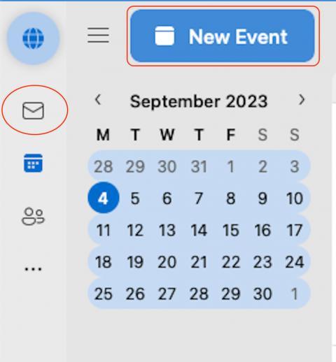 Velja Calendar og New Event
