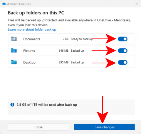 OneDrive backup