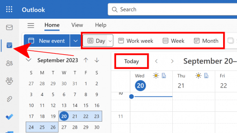 Web outlook layout