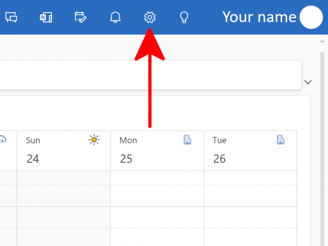 Web outlook layout
