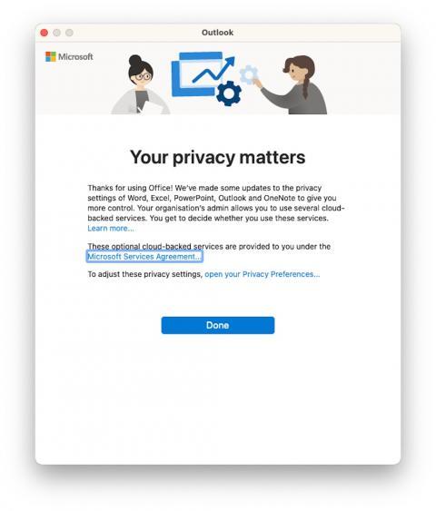 Samþykja notkunarskilmála Microsoft