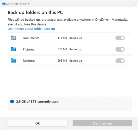 Onedrive setup