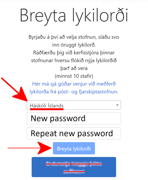 Change password in keychain